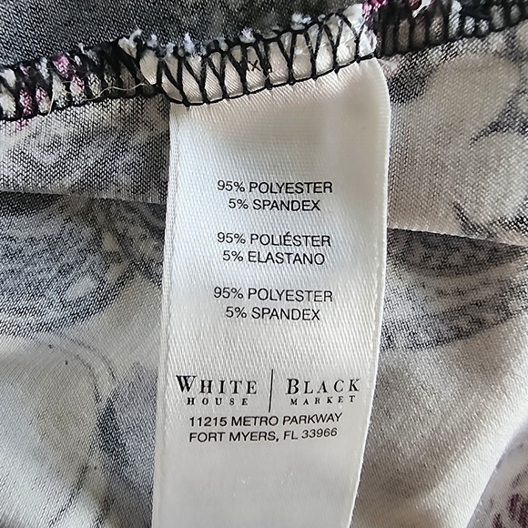 White House Black Market Floral Tunic Cowl Neck 3/4 Sleeve - Small - Picture 7 of 7